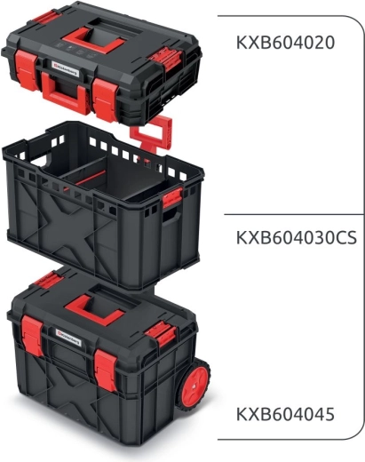 Σετ βαλιτσών εργαλείων και οργανωτών X BLOCK PRO, 546 × 380 × 970 mm, μαύρο