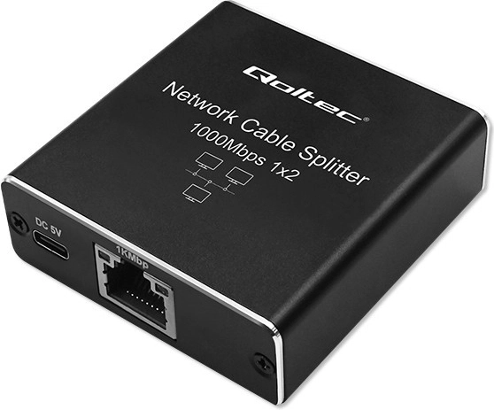 Μίνι διαχωριστής/διακόπτης δικτύου RJ45 1×2, 1 Gbps, USB‑C, αλουμινένια κατασκευή