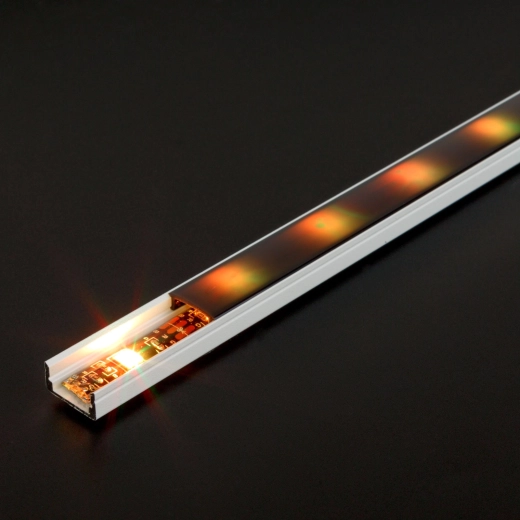 Λευκό προφίλ αλουμινίου U για ταινία LED 1000 × 17 × 8 mm