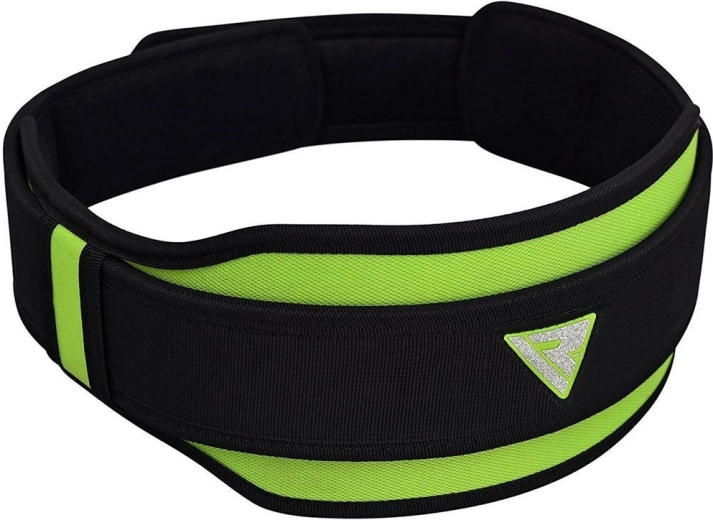 Νεοπρενική ζώνη άρσης βαρών RDX Double Belt πράσινη, μέγεθος L