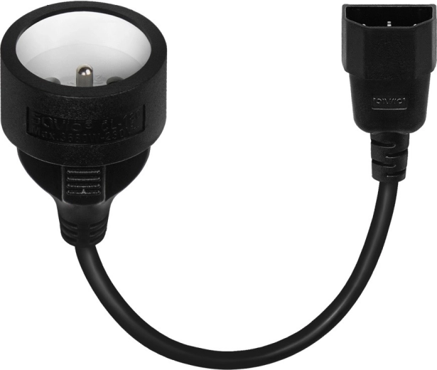 Προσαρμογέας τροφοδοσίας IEC C14 – CEE 7/5 (E) 15 cm SAVIO