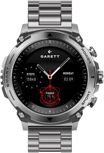 Έξυπνο ρολόι Garett Atom – ασημί ατσάλι