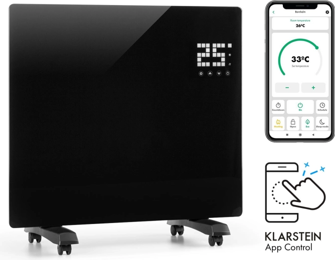 Klarstein Bornholm Single Smart κονβέκτορας 1000 W, μαύρος