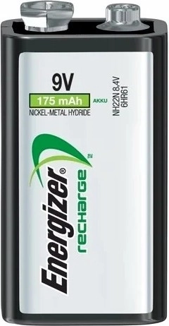 Επαναφορτιζόμενη μπαταρία 9V ENERGIZER Power Plus 175 mAh