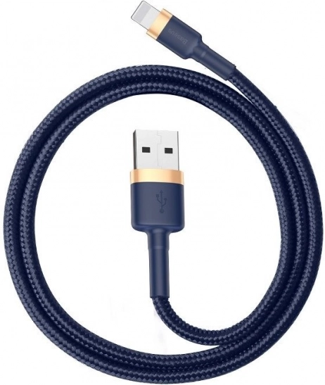 Καλώδιο BASEUS Cafule Lightning USB-A – Lightning 2 m, 1,5 A, χρυσό/σκούρο μπλε