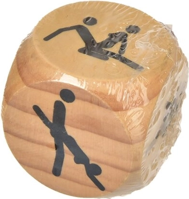 Ξύλινο ερωτικό ζάρι για ζευγάρια Kamasutra 6 × 6 cm