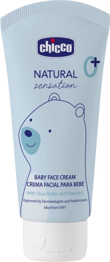 Chicco κρέμα για παιδικό πρόσωπο με βούτυρο καριτέ και βιταμίνη E Natural Sensation 50 ml