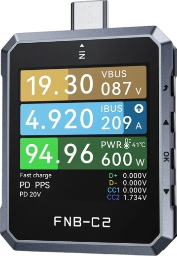 Δοκιμαστής USB FNIRSI FNB-C2
