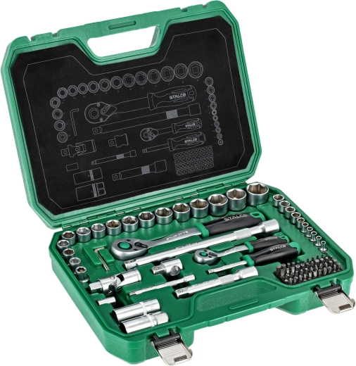 Σετ εργαλείων Stalco 1/2" + 1/4" (84 τεμ.) σε βαλιτσάκι