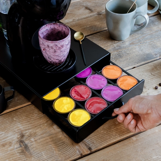 Μεταλλική βάση για 20 κάψουλες Dolce Gusto, μαύρη ματ
