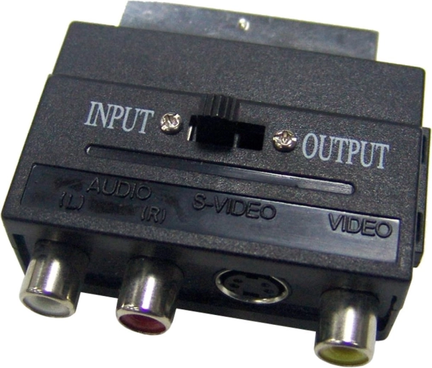 Αμφίδρομος προσαρμογέας Sencor SCART σε 3× RCA και S-Video