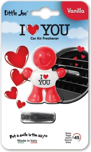 Little Joe Supair Drive 3D αρωματικό χώρου αυτοκινήτου βανίλια I love you - 1 τεμάχιο