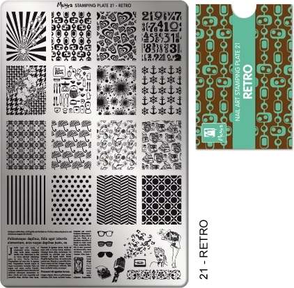 Moyra Retro 21 πλάκα stamping για νύχια