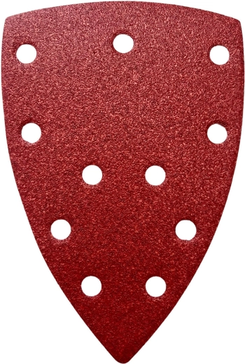Λειαντικό φύλλο με στεγνό Velcro 100 × 150 × 150 mm, κόκκωση 100, 11 οπές (5 τεμ.)