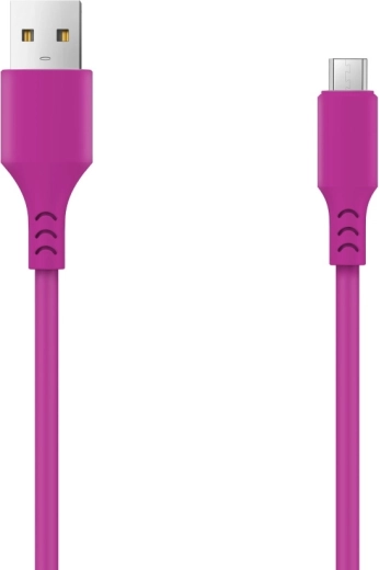 Καλώδιο Setty USB–microUSB 1 m, 2 A, μωβ
