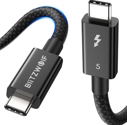 Καλώδιο BlitzWolf USB‑C 240 W, 0,5 m (μαύρο)