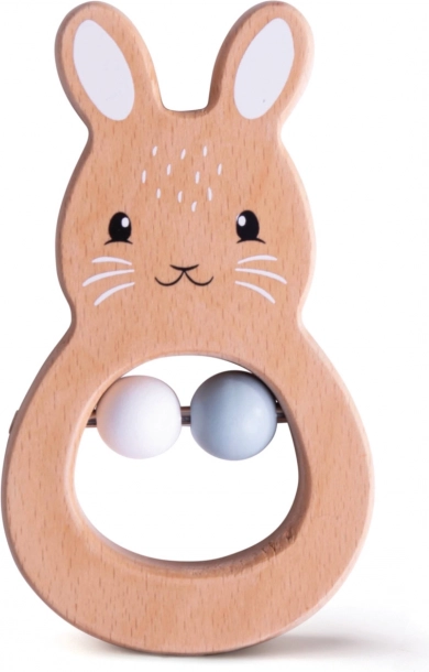 Bigjigs Baby Ξύλινη κουδουνίστρα Κουνελάκι