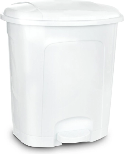 Κάδος απορριμμάτων με πεντάλ 5,5 l, λευκός