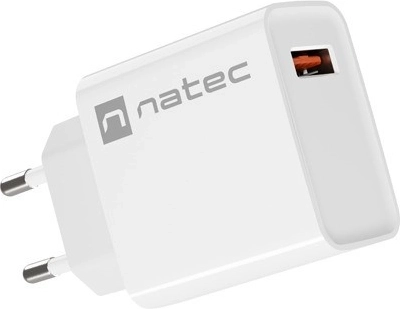 Φορτιστής τοίχου NATEC Ribera 1× USB‑A 18 W λευκός