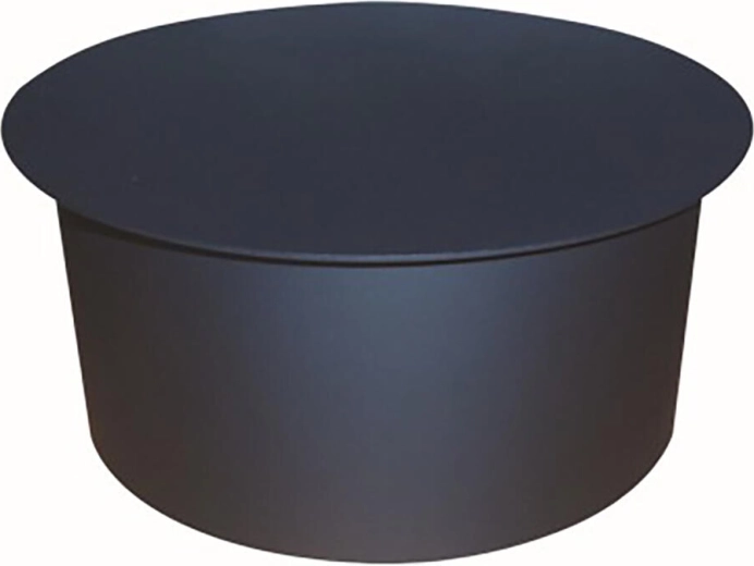 Καπάκι κάλυψης καπναγωγού 125 mm, πάχος 1,5 mm, μαύρο