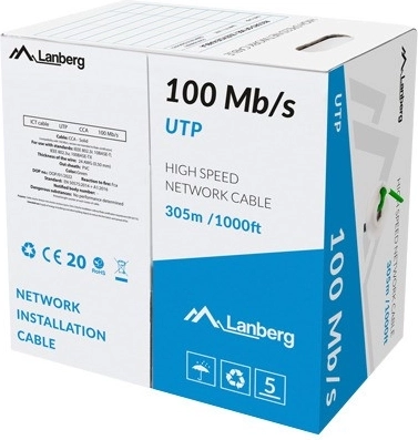 Καλώδιο LAN UTP 100 Mb/s 305 m CCA πράσινο