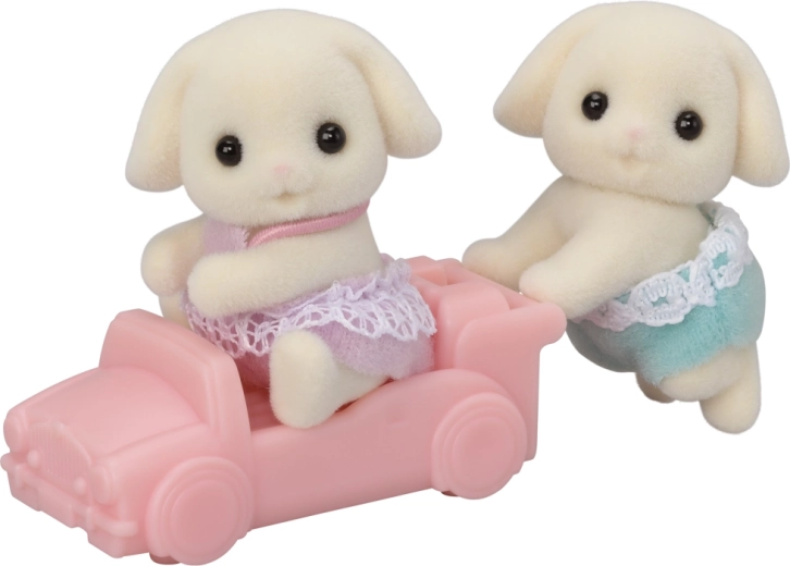 Sylvanian Families δίδυμα κουνελάκια Flora με καροτσάκι