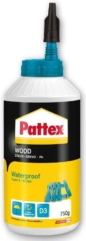 Αδιάβροχη κόλλα ξύλου D3 750 g PATTEX Super 3