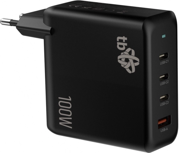 Φορτιστής 3x USB C + USB A Power Delivery μαύρος 100W