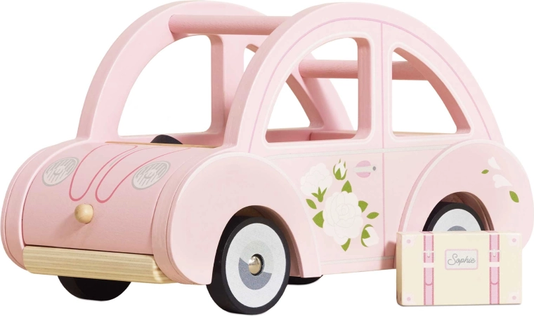 Ξύλινο ρετρό αυτοκινητάκι Sophie ροζ Le Toy Van