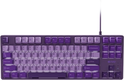 Μηχανικό gaming πληκτρολόγιο FURY Kanabo K2, συμπαγές, μωβ πλήκτρα PBT, λευκός φωτισμός