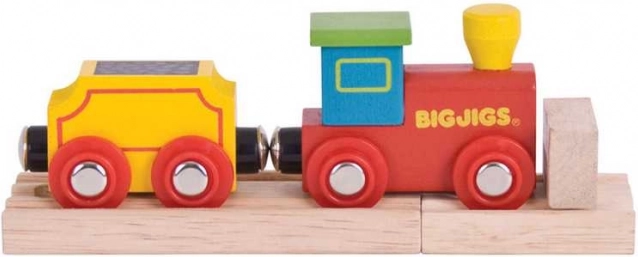 Bigjigs Rail το πρώτο μου τρενάκι με βαγονάκι και ράγες