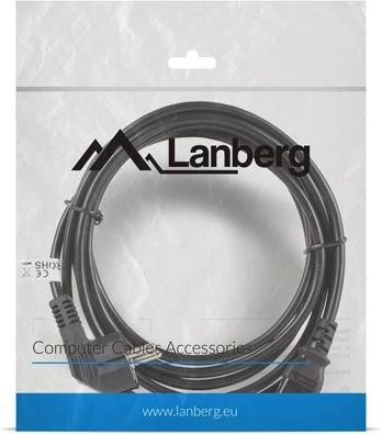 Καλώδιο τροφοδοσίας LANBERG CEE 7/7 – IEC 320 C13, 3 m, μαύρο, VDE