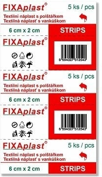 Fixaplast Strip υφασμάτινο επίθεμα 6 × 2 cm, 5 τεμ.