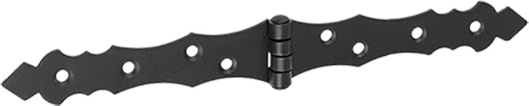 Γαλλικός διακοσμητικός μεντεσές 250 × 34 × 2 mm μαύρος