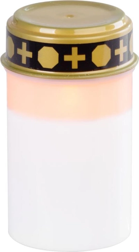 LED καντήλι νεκροταφείου MagicHome, 12 cm, λευκό