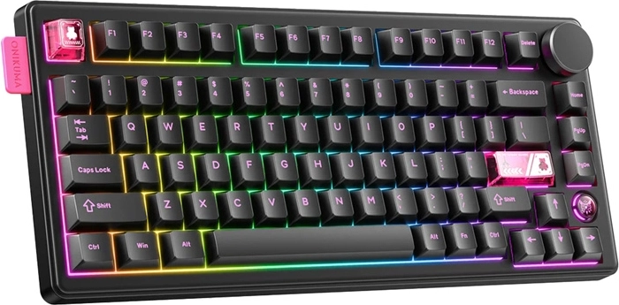 Μηχανικό πληκτρολόγιο gaming ONIKUMA MT706, ασύρματο και ενσύρματο, RGB, μαύρο