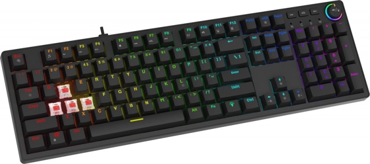 Μηχανικό gaming πληκτρολόγιο Savio Styx Outemu Red Hot Swap RGB