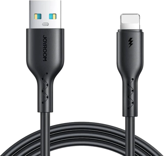 Καλώδιο Joyroom USB-A σε Lightning για γρήγορη φόρτιση 3 A, 1 m, μαύρο
