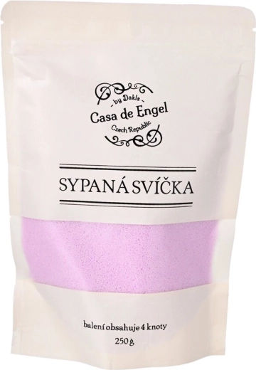 Μωβ κερί σε κόκκους για κεριά 250 g + 4 φιτίλια
