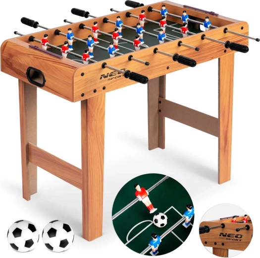 Επιτραπέζιο ποδοσφαιράκι NEO SPORT ξύλινο 70 × 37 × 62 cm