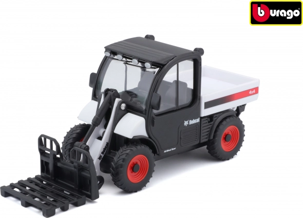 Bburago Bobcat Toolcat 5600 με εξάρτημα περονοφόρου – λευκό/μαύρο μεταλλικό μοντέλο