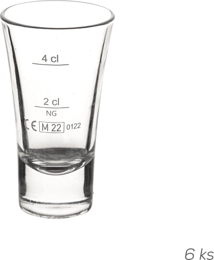 Μεζούρα σφηνάκι Cheerio 0,06 l (χαράξεις 2 cl/4 cl) 6 τεμ.