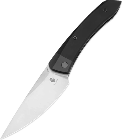 Σουγιάς τσέπης Kizer Momo 10,6 cm, σατινέ λεπίδα, μαύρο αλουμίνιο