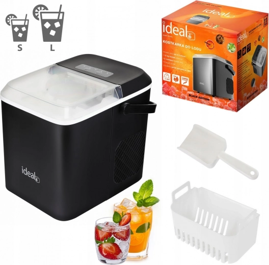 Παγομηχανή IDEAL 12 kg, θρυμματισμένος πάγος και κύβοι, 100 W