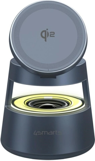 Ασύρματος σταθμός φόρτισης 4smarts Aura Sound Qi2 – γκρι