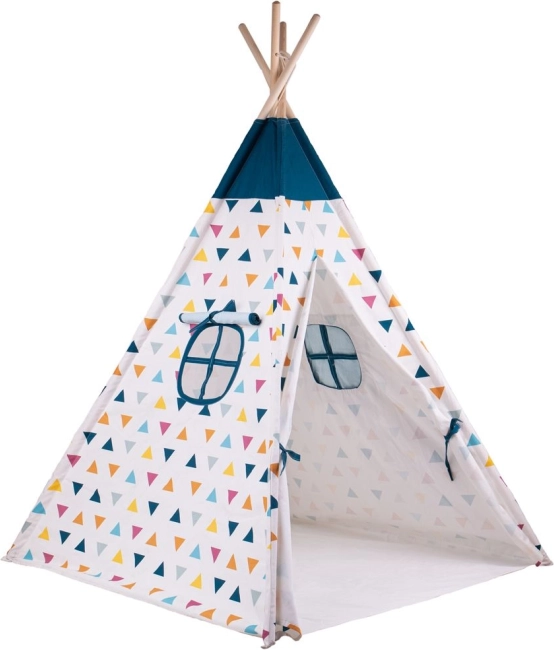 Παιδικό τιπί Bigjigs Toys με πολύχρωμο σχέδιο από ξύλο FSC