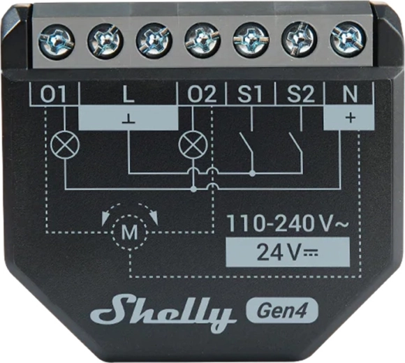 Έξυπνο δικάναλο ρελέ Shelly 2PM Gen4 με Zigbee και Matter
