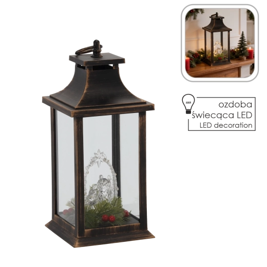 LED φανάρι με την Αγία Οικογένεια 14 × 14 × 30 cm
