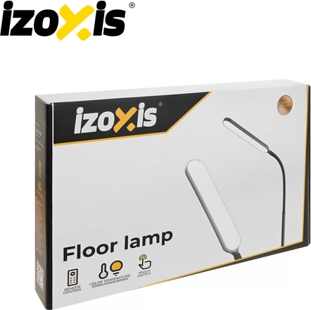 Επιδαπέδιο φωτιστικό LED Izoxis 180 cm μαύρο με τηλεχειριστήριο