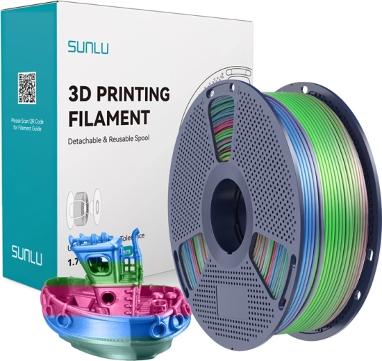 Sunlu PLA+ silk ουράνιο filament για 3D εκτύπωση 1,75 mm 1 kg